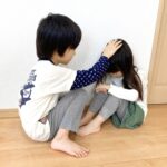 妹をなぐさめる兄