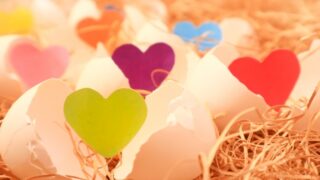 カラフルなハート