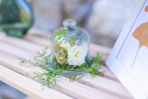 ガラスドームのお花